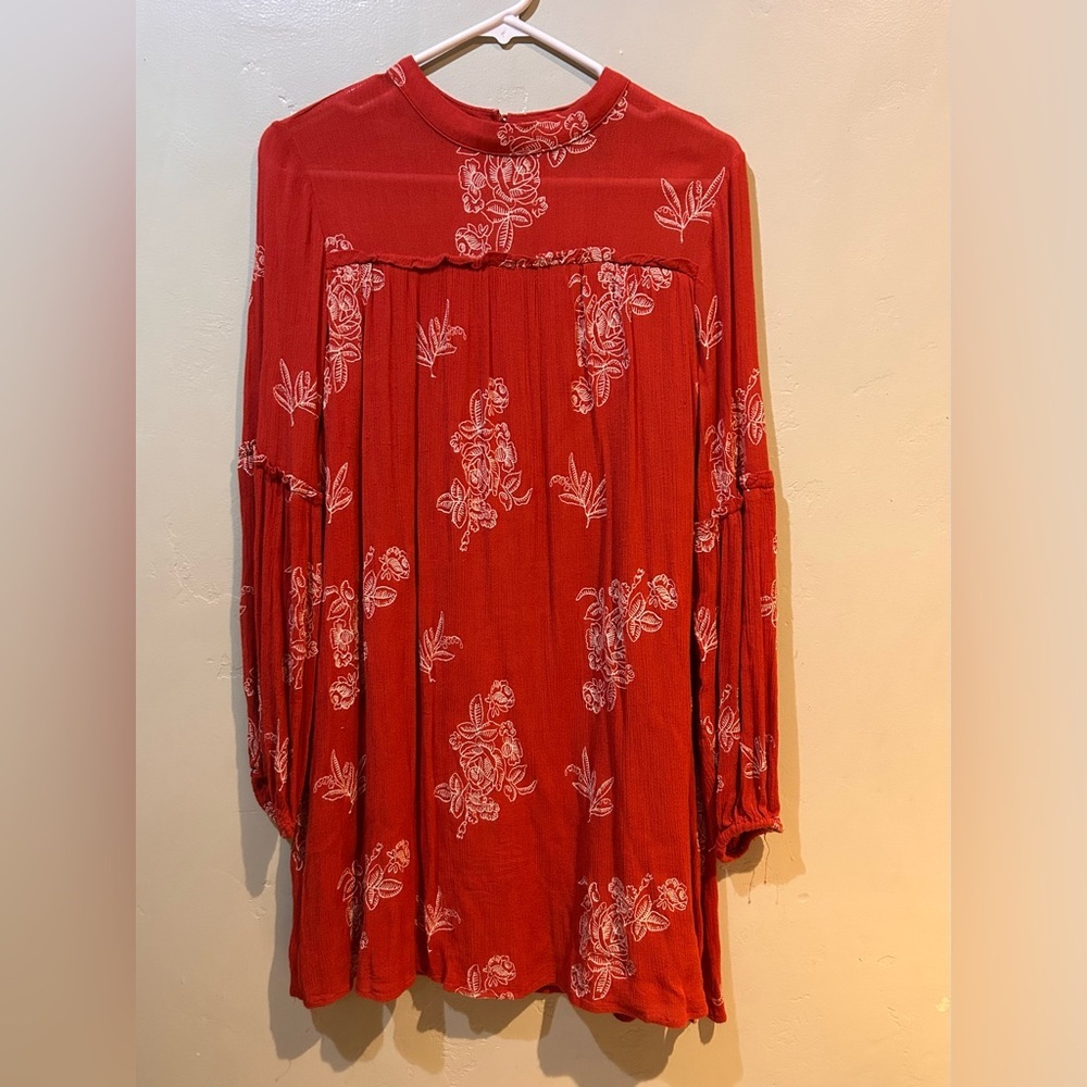 Lulus Burnt Orange Long Sleeve Shift Dress Women’s Size Small - Picture 2 of 5